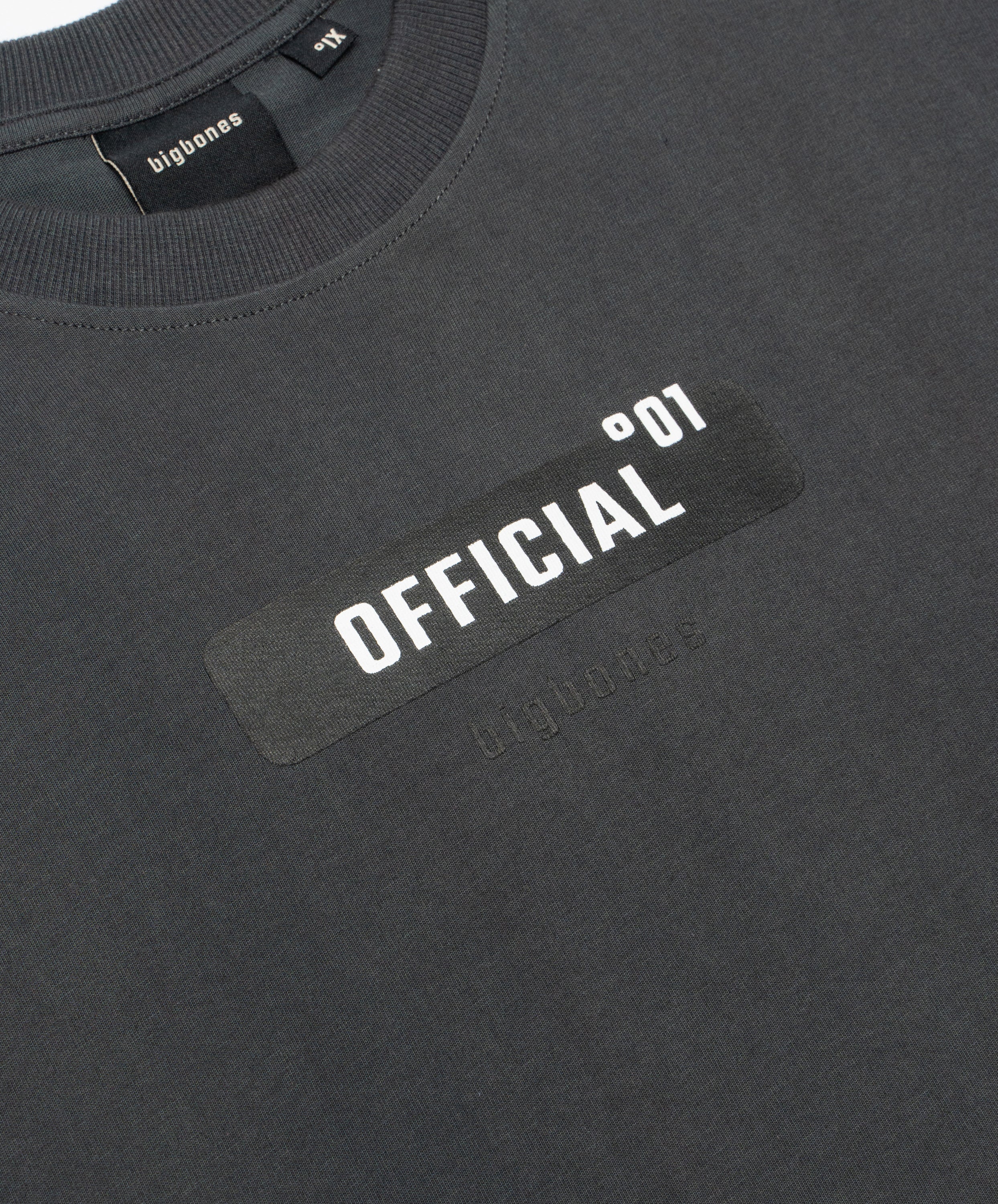 OFFICIAL °01 TEE - DARK GREY – bigbones