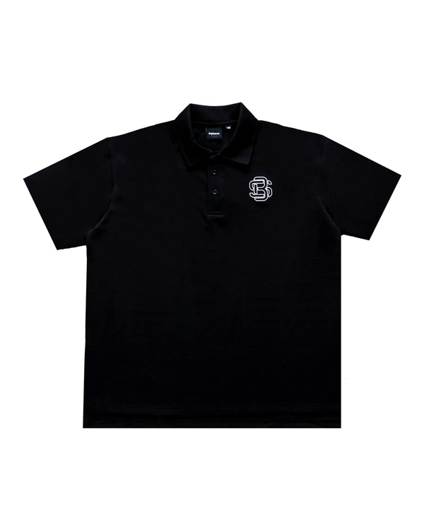 BIGBONES LOGO COLLAR TEE - BLACK