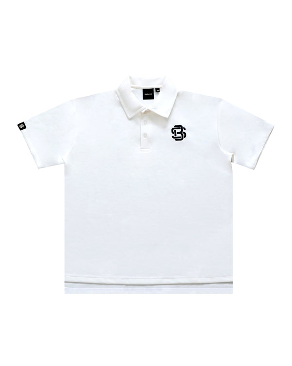 BIGBONES LOGO COLLAR TEE - WHITE